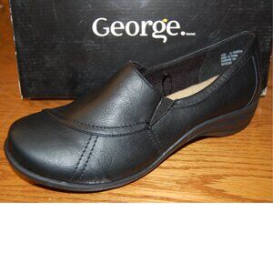 New George Doreen Black Memory Foam Lightweight Work Shoes Size 10.